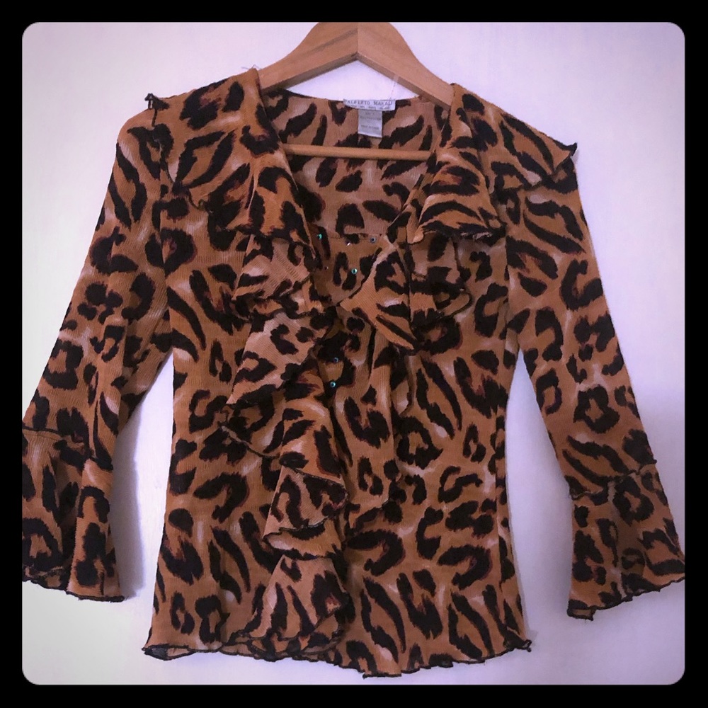 Animal print blouse